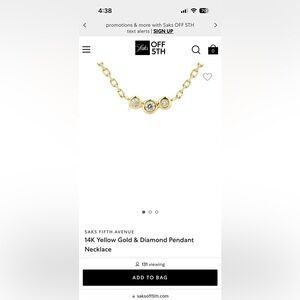 Saks Fifth Avenue Mini Diamond Trio Necklace